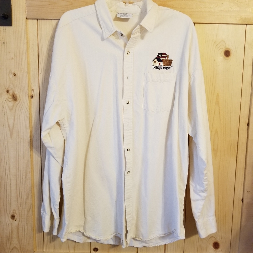 Vintage Longaberger Embroidered Button Down Shirt